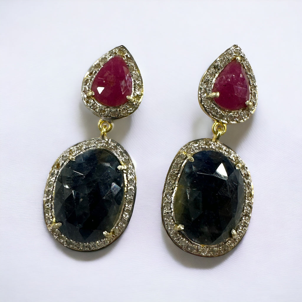 Blue Sapphire and Ruby