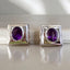 Amethyst Cuff Links