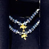 Kundan Two Sapphire Lines with Polkis  Necklace