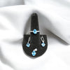 Blue Topaz Earring Ring And Pendant Set